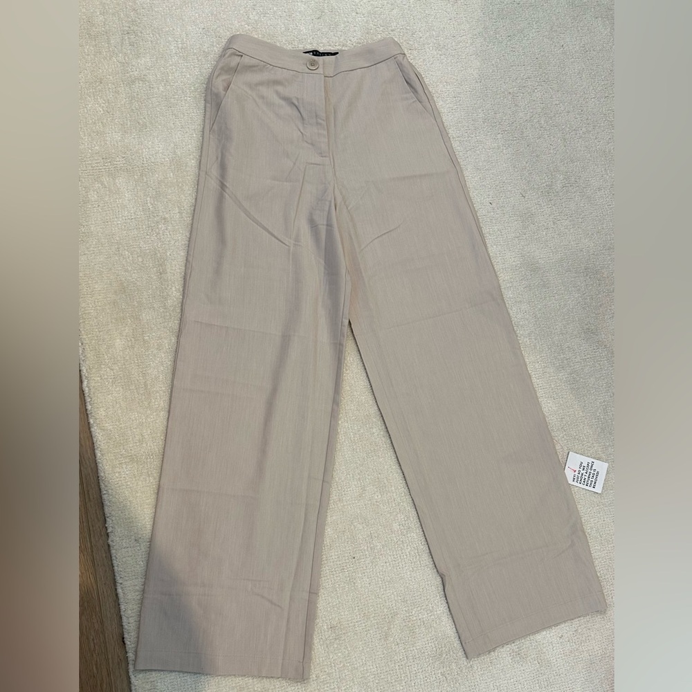 ASOS beige Wide-Leg Trousers